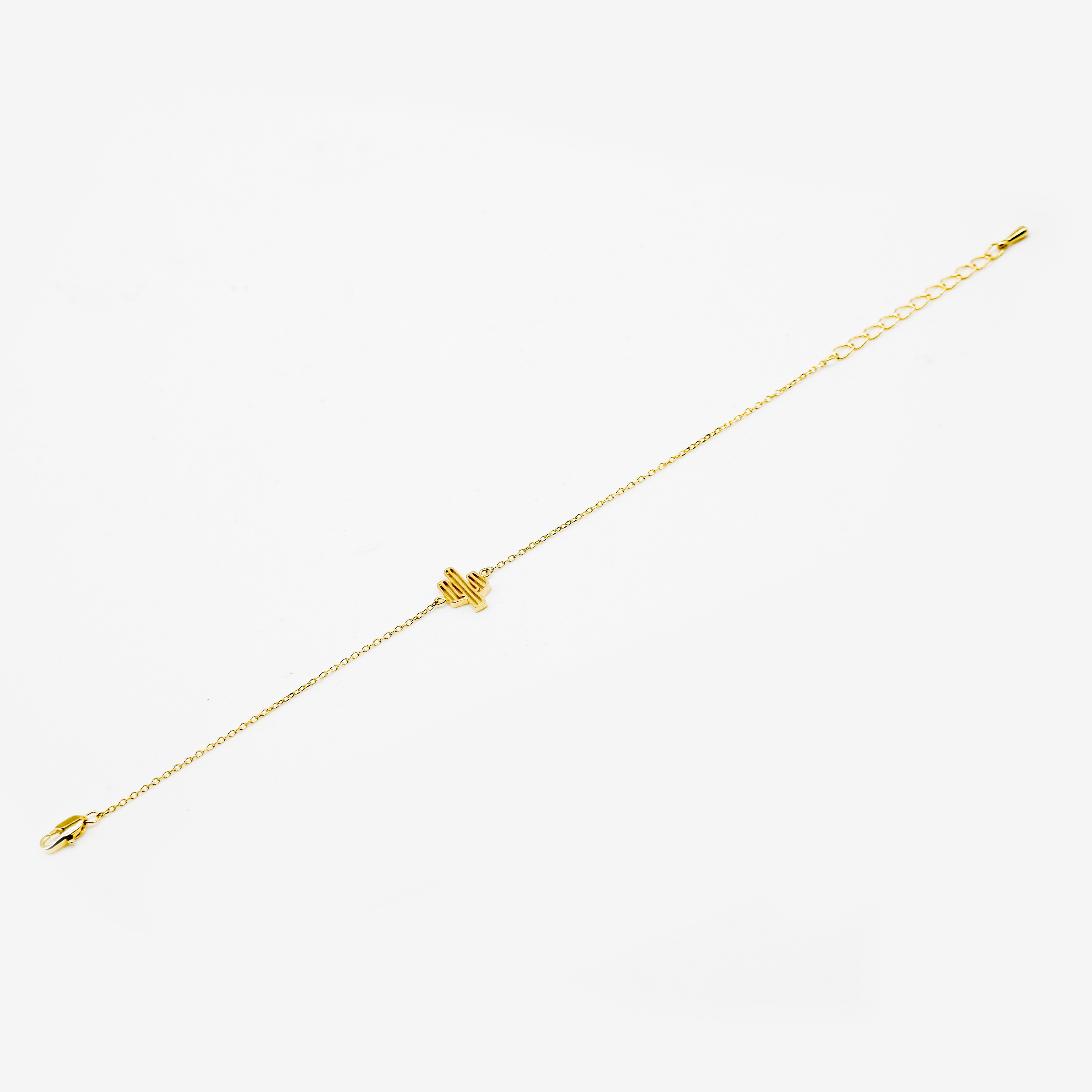 "Fine Filigré" Armband, Anhänger "Kaktus" gold