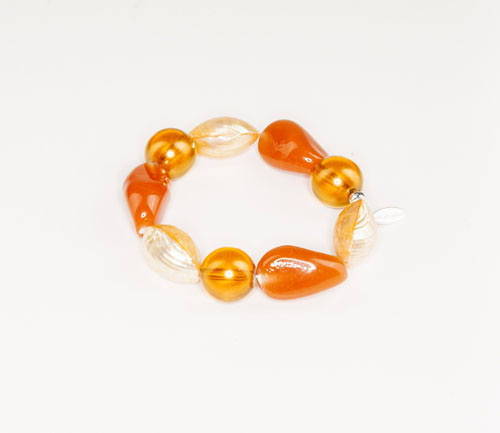 Armband "Changes" Materialmix, naranja