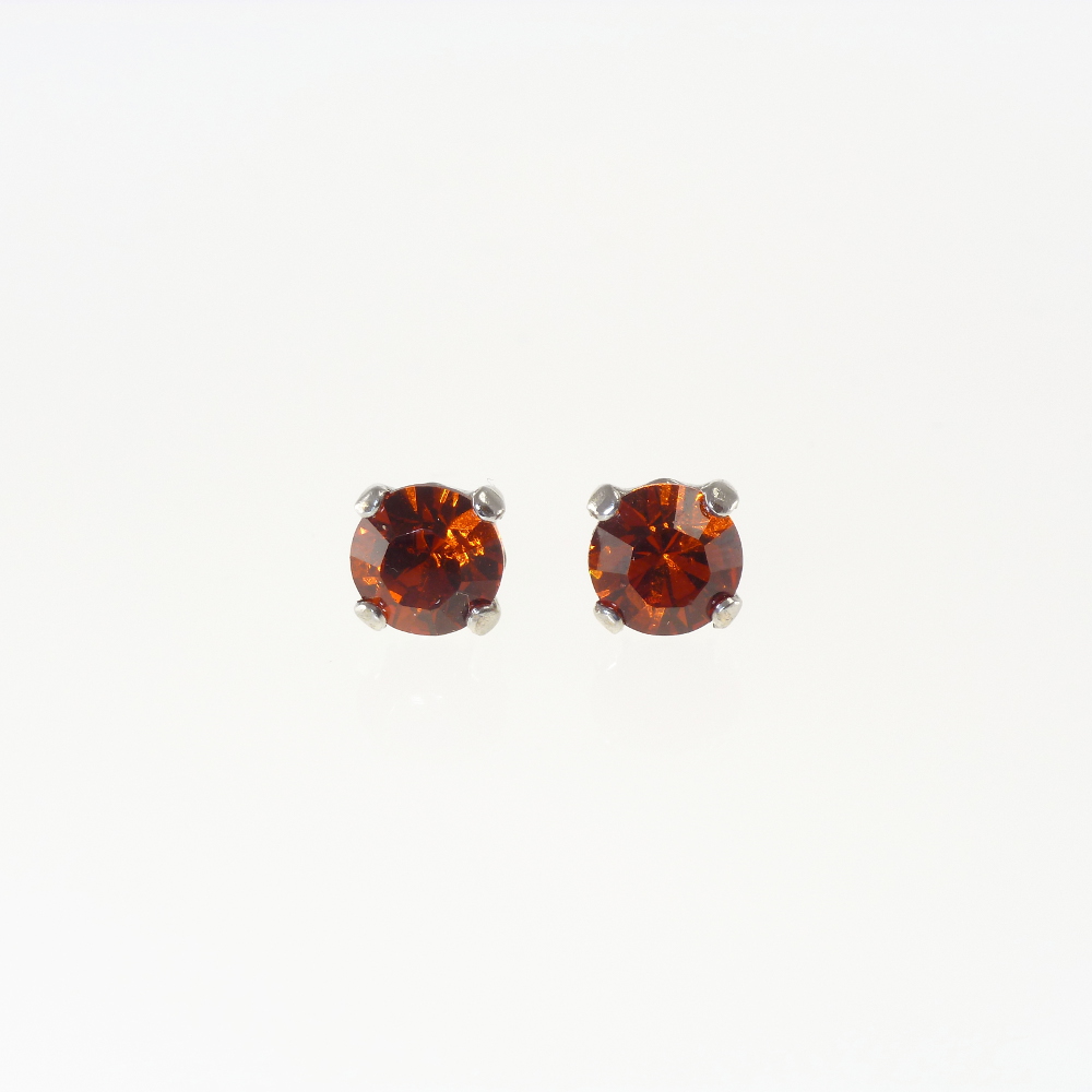 Ohrstecker Kristallglas 6mm, indian red