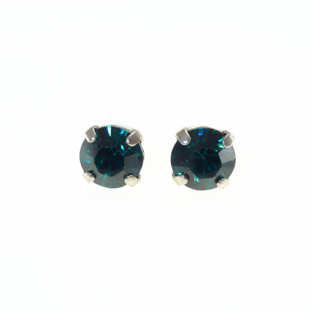 Ohrstecker Kristallglas 8mm, emerald