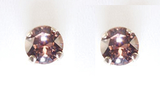 Ohrstecker Kristallglas 8mm, blush rose