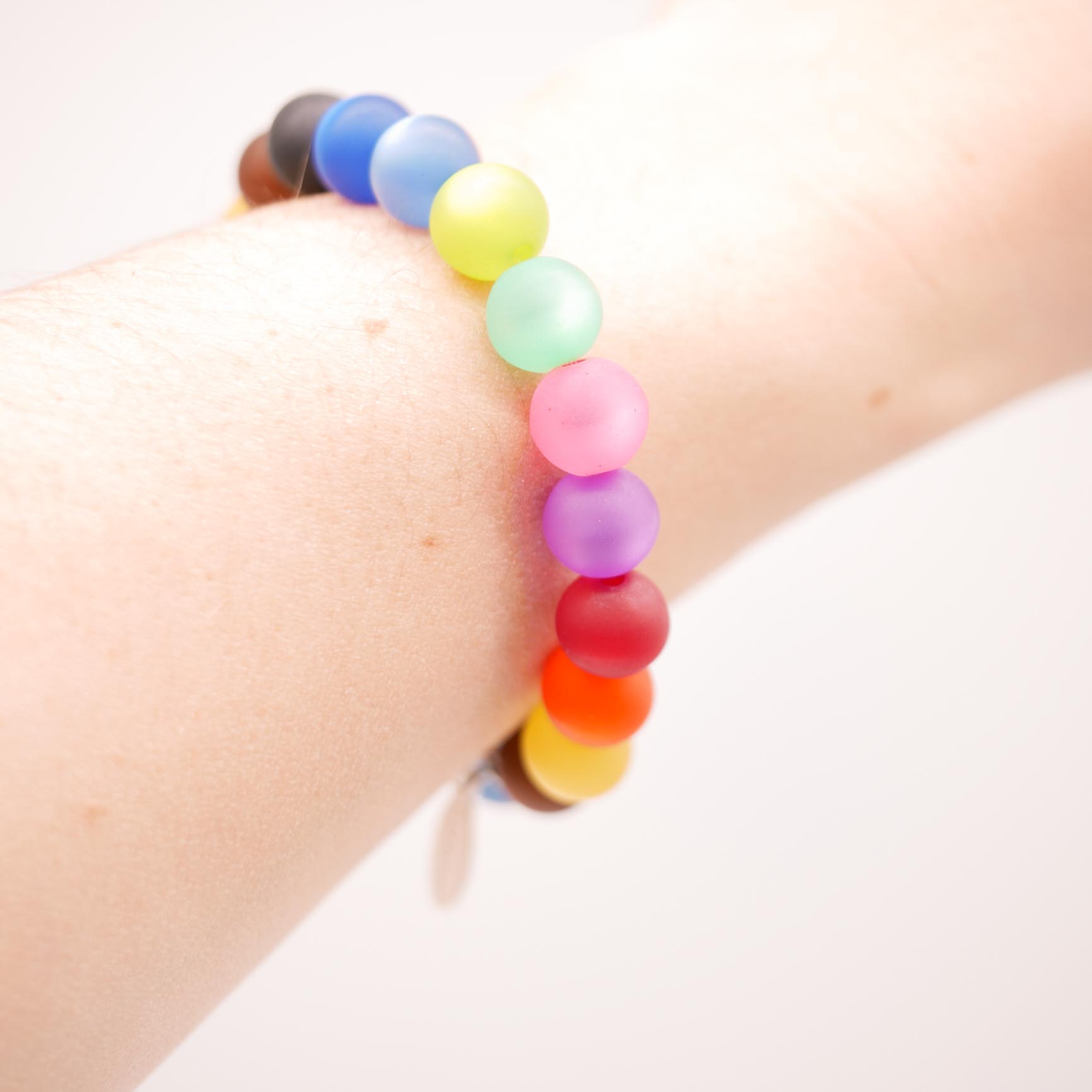 "Color Explosion" Armband klein mit Polaris-Perlen - Regenbogen