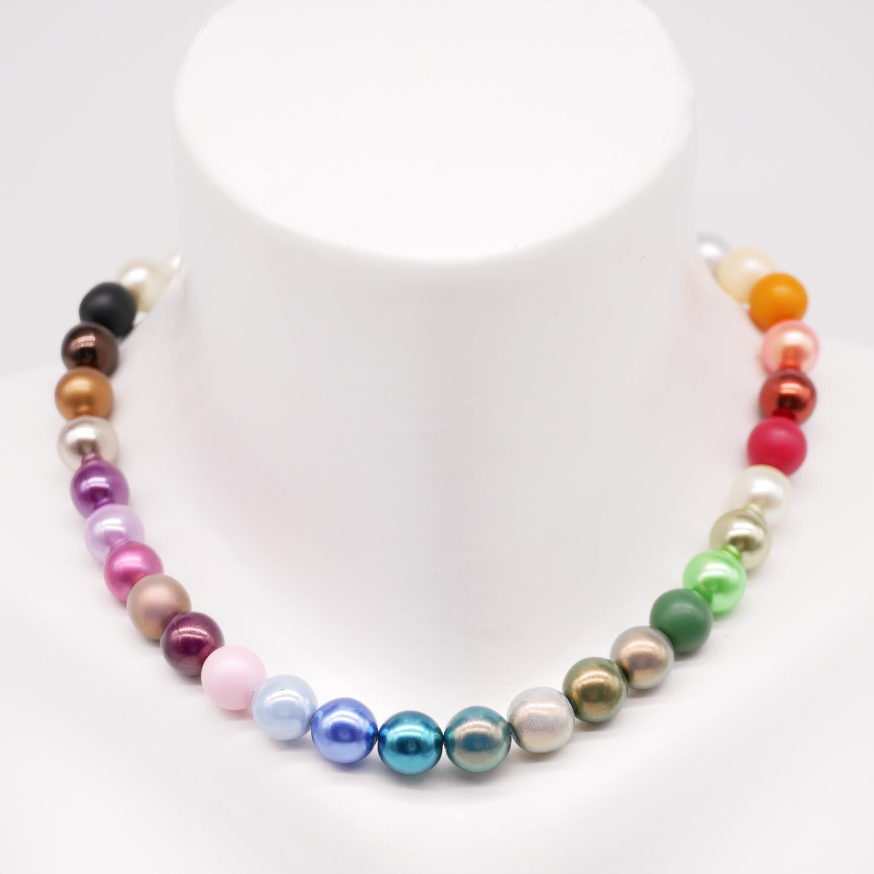 Regenbogenkette "Bunte Classics"Pearl, Glasperlen