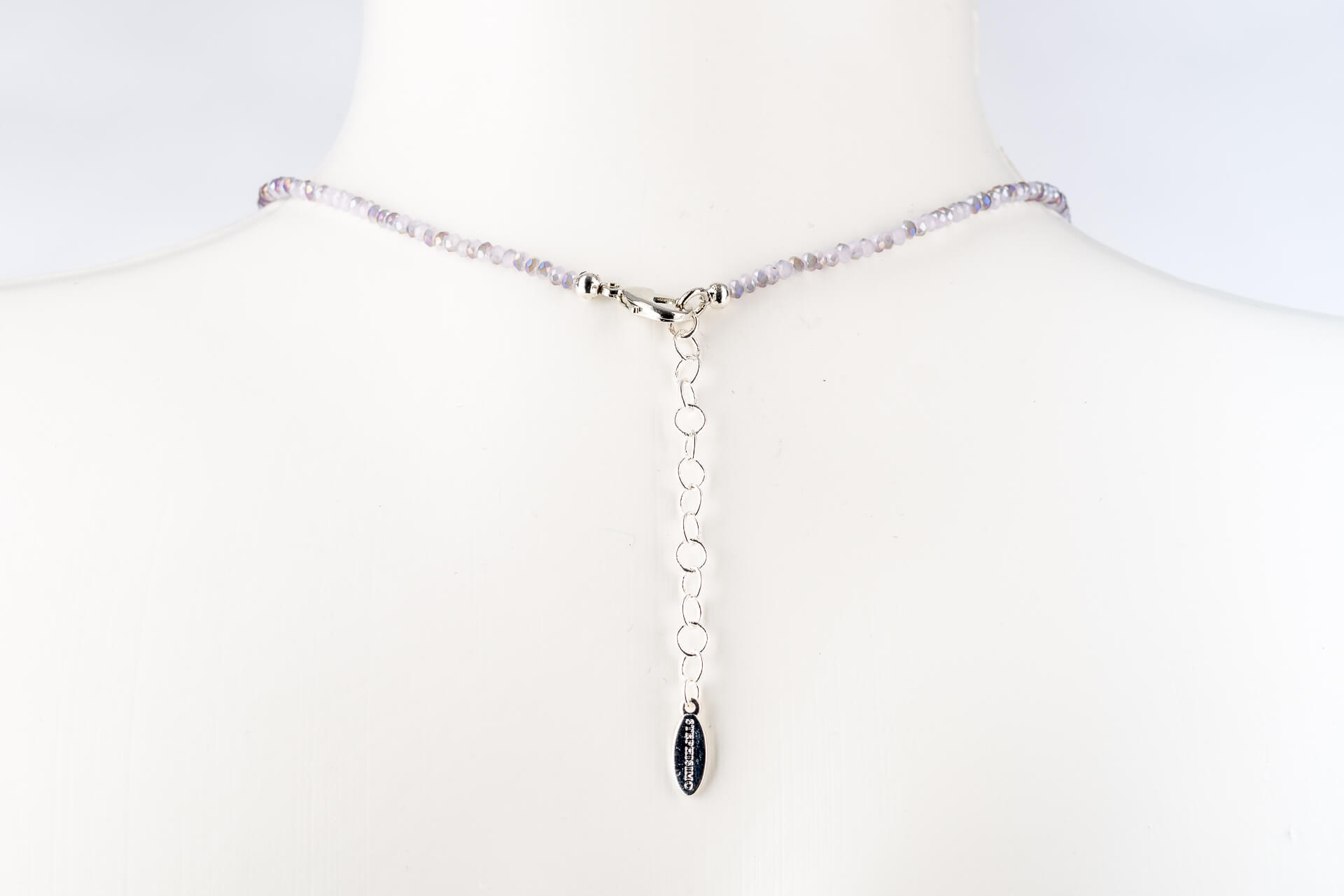 "Freshwater Pearls" kurze Kette, flache Süßwasserperle, hellviolett