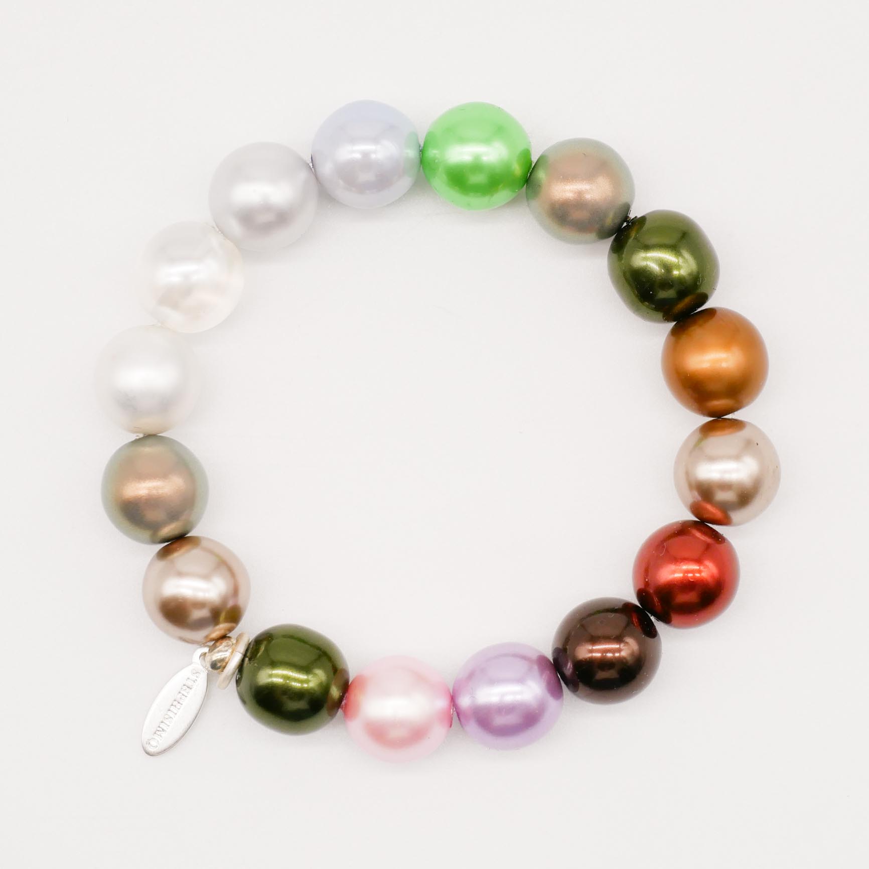 Regenbogenarmband "Bunte Classics" Pearl, Glasperlen pastell