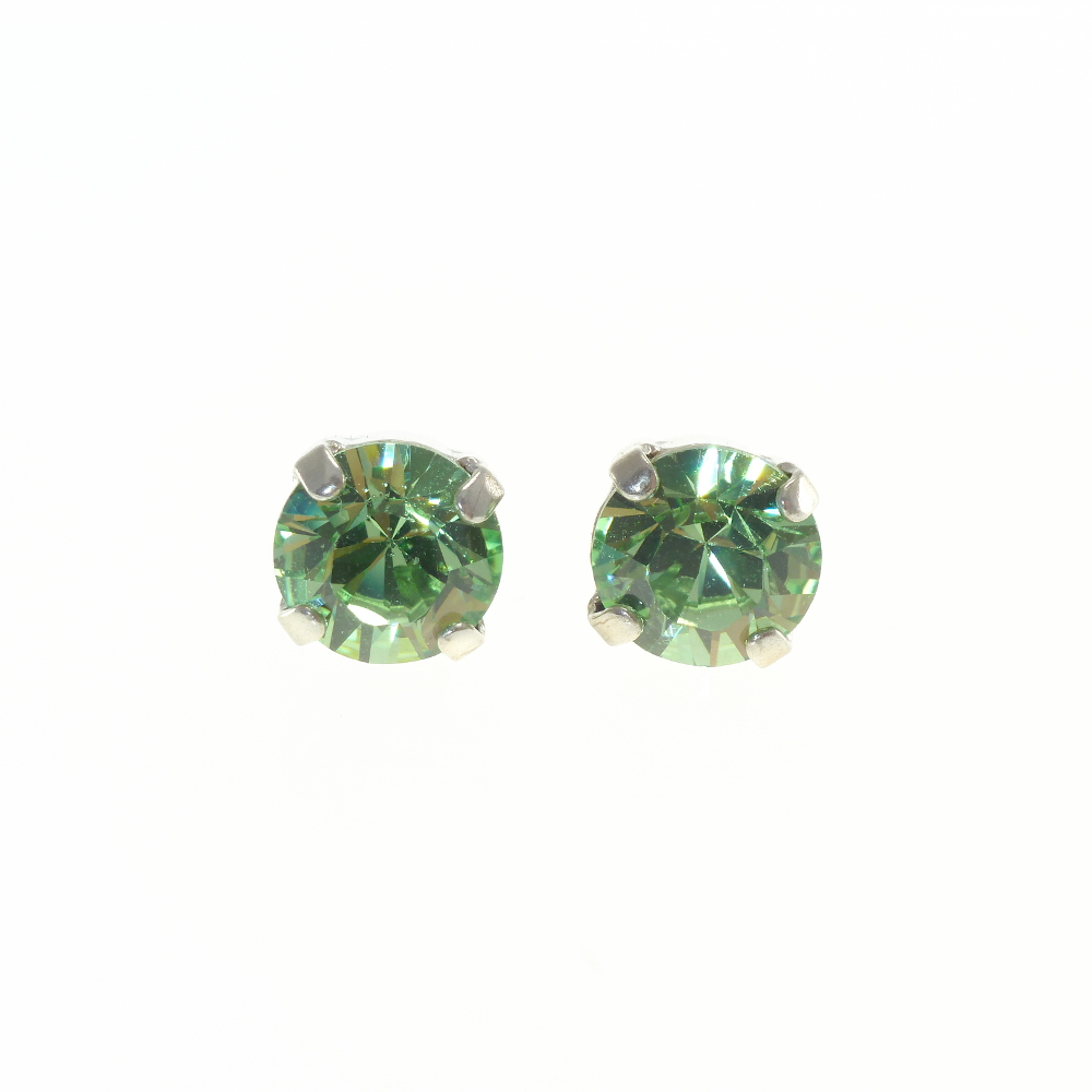 Ohrstecker Kristallglas 8mm, peridot