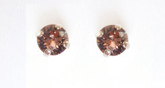 Ohrstecker Kristallglas 6mm, blush rose