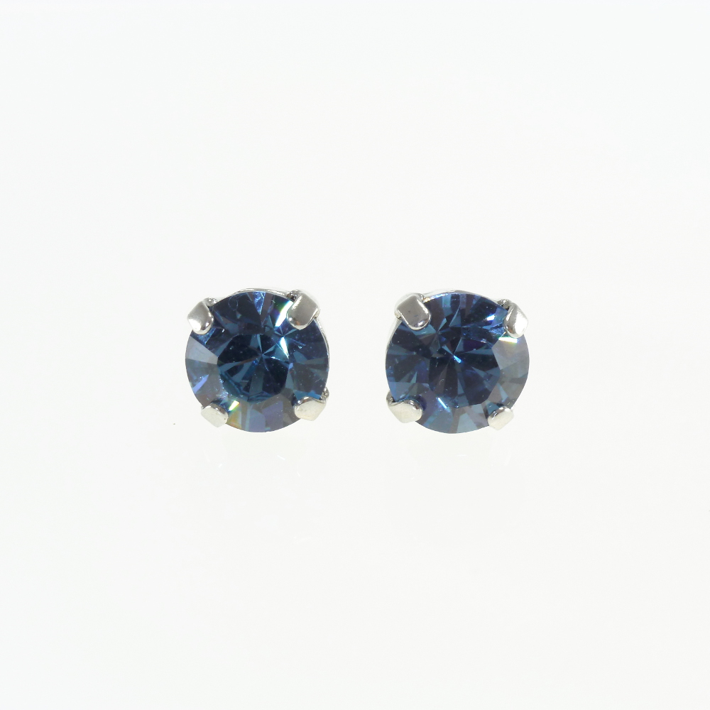 Ohrstecker Kristallglas 8mm, denim blue