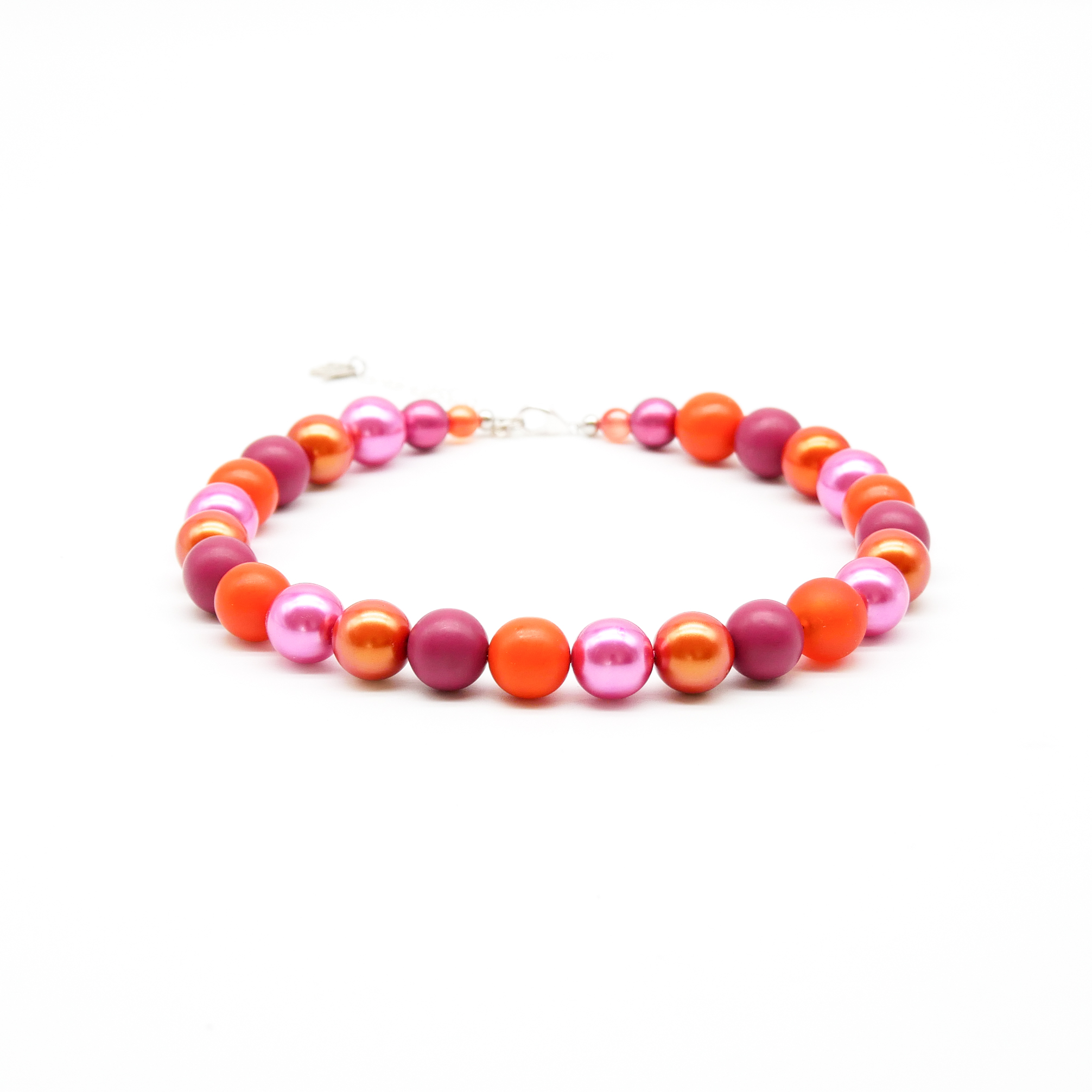 "Bollywood" Kette, 16mm, rot-pink-orange