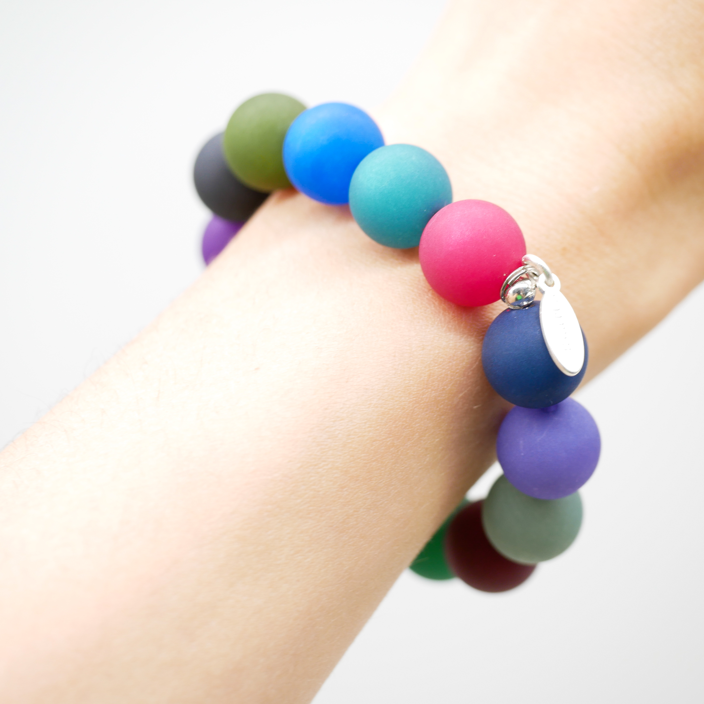 "Color Explosion" Armband mit Polaris-Perlen - winterbunt