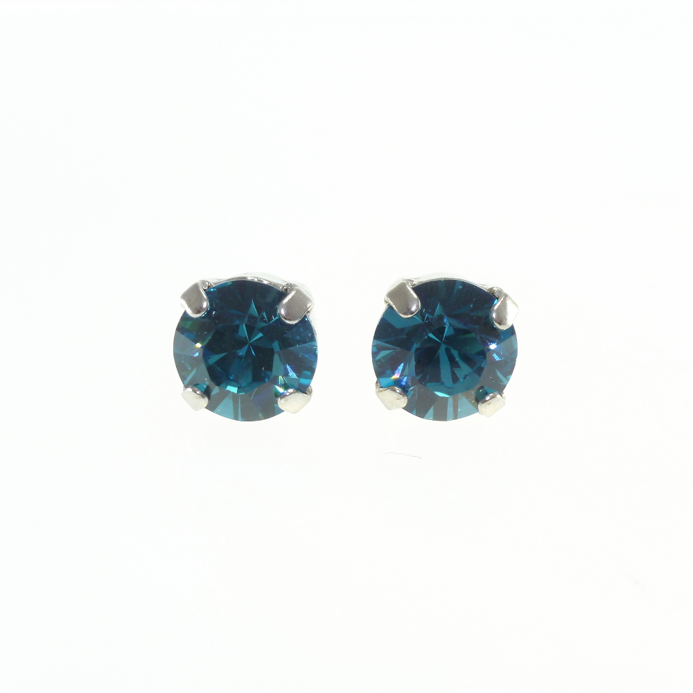 Ohrstecker Kristallglas 8mm, indicolite