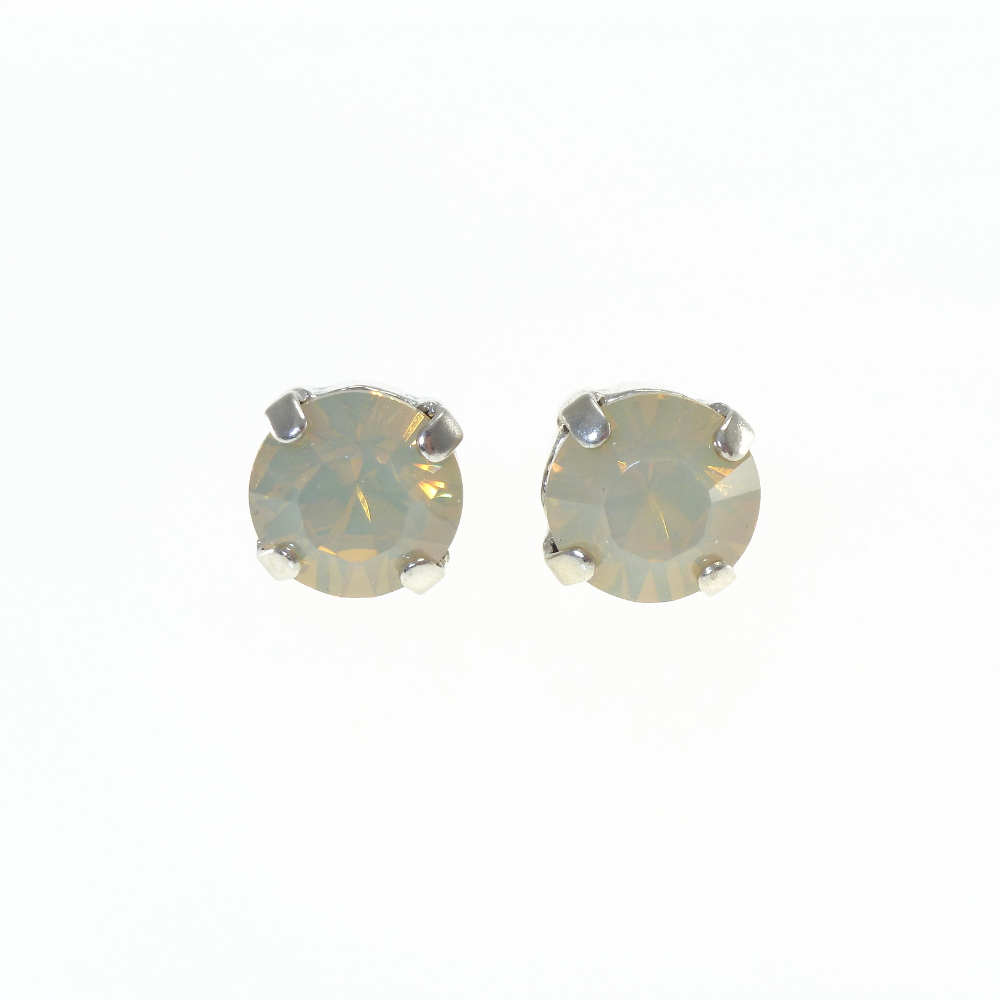 Ohrstecker Kristallglas 8mm, sand opal