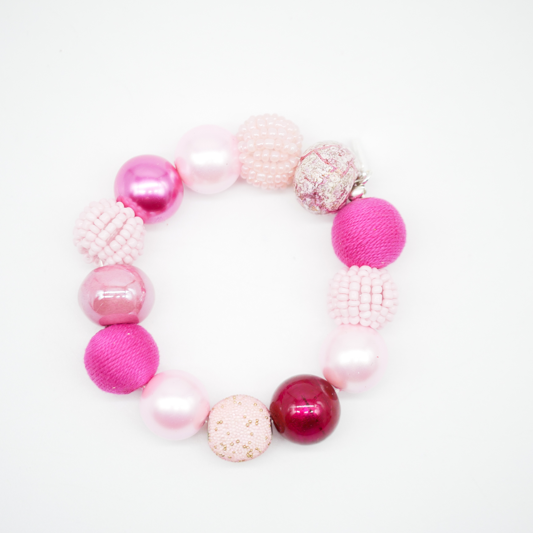 "Bollywood" Perlenarmband - Pink Passion