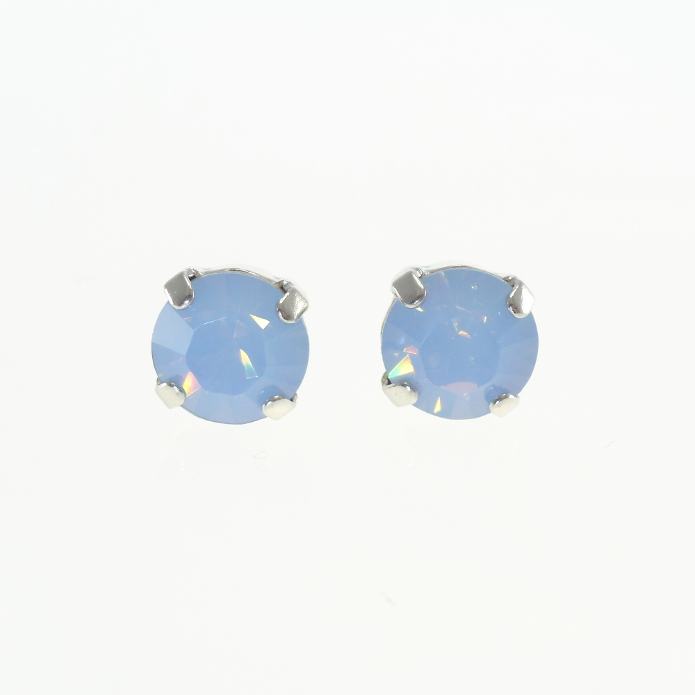 Ohrstecker Kristallglas 8mm, air blue opal