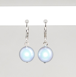 Pearl-Ohrhänger, 12mm, pastellblau